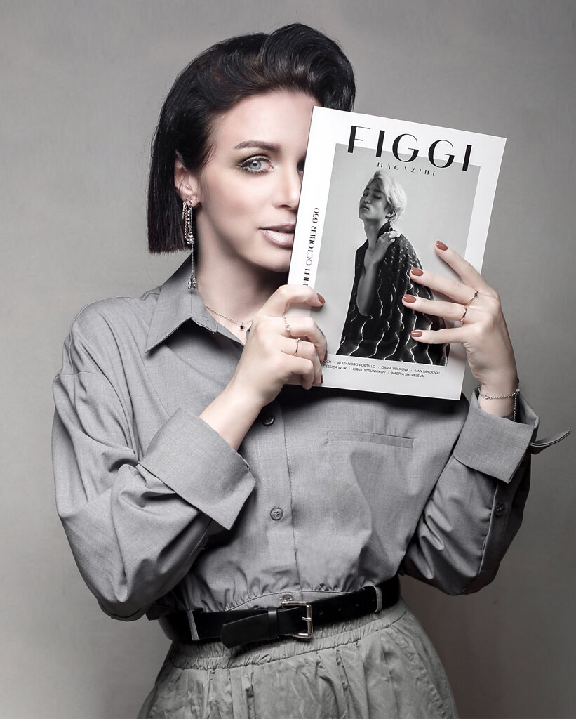 Nastya Shepepeleva with FIGGI Magazine